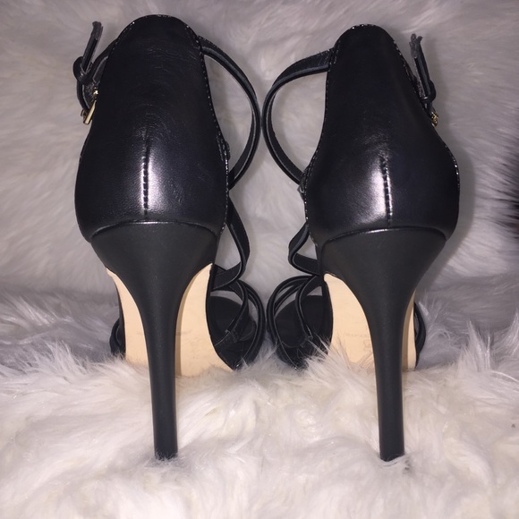 Ann Taylor Black Strappy Stilettos - Picture 3 of 6